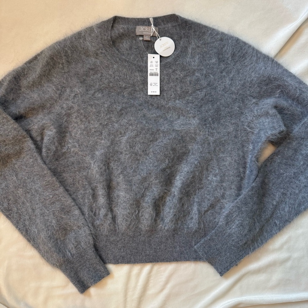 J. Crew Brushed Cashmere Women's Gray Sweater